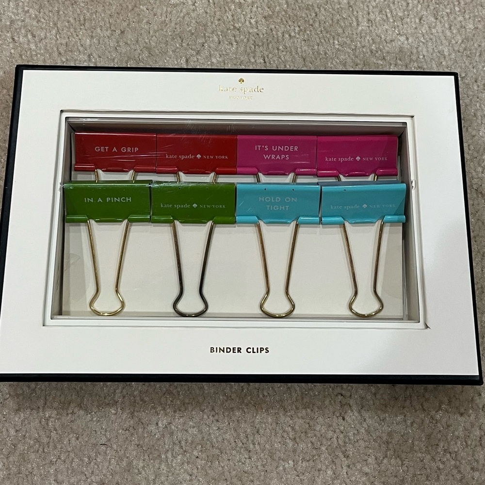 Kate Spade Vibrant Binder Clips Set
